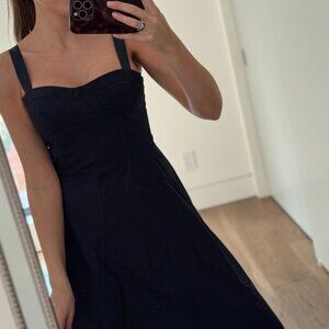 Joie cotton corset midi fit and flare dress